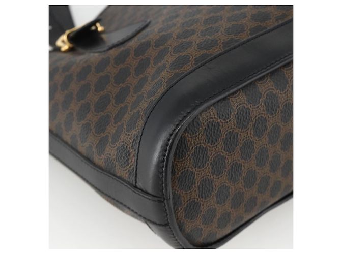 Céline Borsa tote in tela Macadam CELINE in pelle PVC nera e oro Auth YKZ1148 Nero D'oro - vista 15