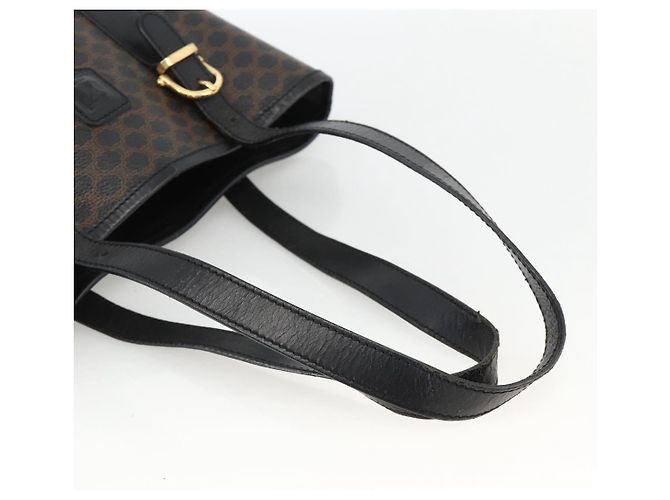 Céline Borsa tote in tela Macadam CELINE in pelle PVC nera e oro Auth YKZ1148 Nero D'oro - vista 7