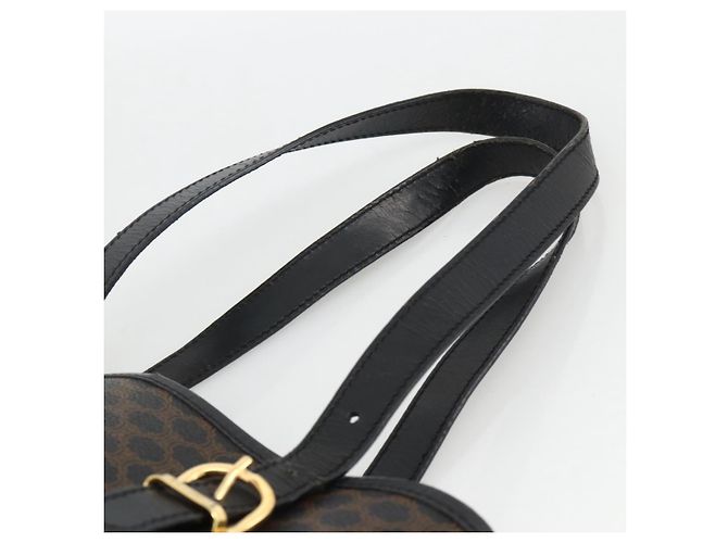 Céline Borsa tote in tela Macadam CELINE in pelle PVC nera e oro Auth YKZ1148 Nero D'oro - vista 8
