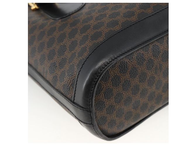 Céline Borsa tote in tela Macadam CELINE in pelle PVC nera e oro Auth YKZ1148 Nero D'oro - vista 9