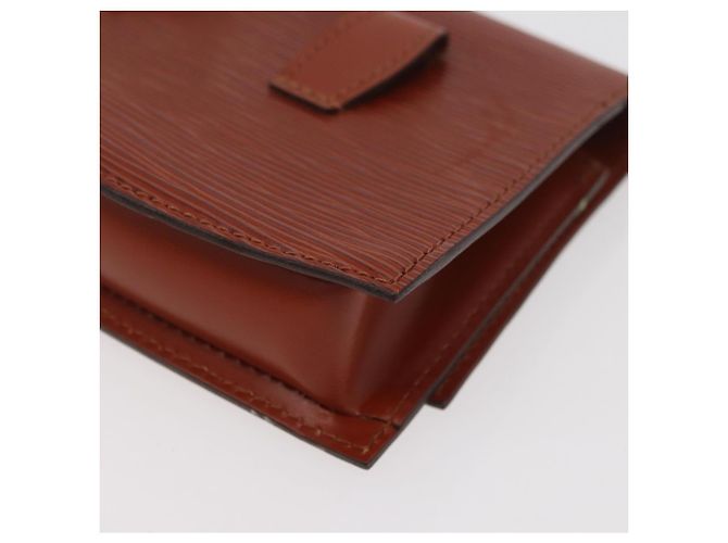 LOUIS VUITTON Pochette Tilsitt Epi Marrone M52603 LV Auth INZ113 - vista 16