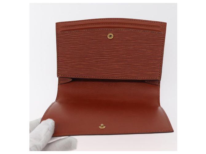 LOUIS VUITTON Pochette Tilsitt Epi Marrone M52603 LV Auth INZ113 - vista 8