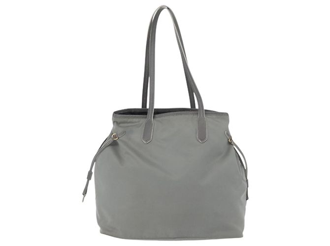 Borsa Tote PRADA in nylon grigio oro Auth ka3714A Marrone D'oro - vista 2