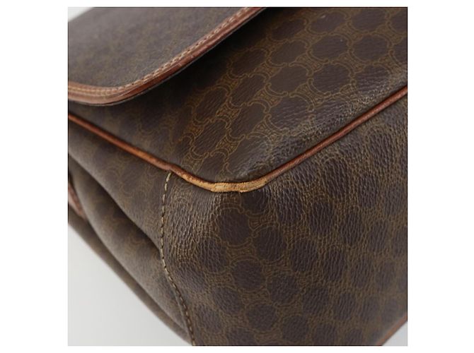 Céline Borsa a spalla circolare in tela Macadam CELINE in pelle PVC marrone oro Auth YKZ1025 D'oro - vista 14