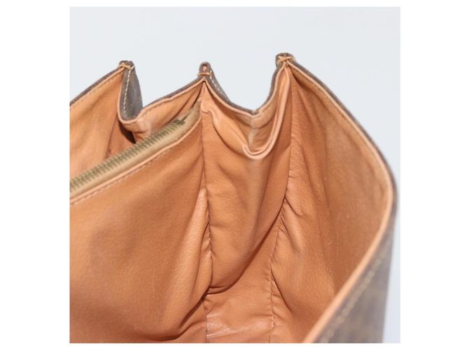 Céline Borsa a spalla circolare in tela Macadam CELINE in pelle PVC marrone oro Auth YKZ1025 D'oro - vista 20