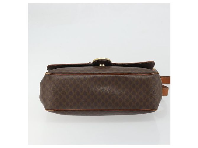 Céline Borsa a spalla circolare in tela Macadam CELINE in pelle PVC marrone oro Auth YKZ1025 D'oro - vista 5