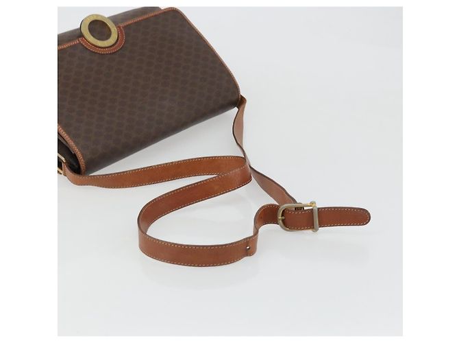 Céline Borsa a spalla circolare in tela Macadam CELINE in pelle PVC marrone oro Auth YKZ1025 D'oro - vista 7