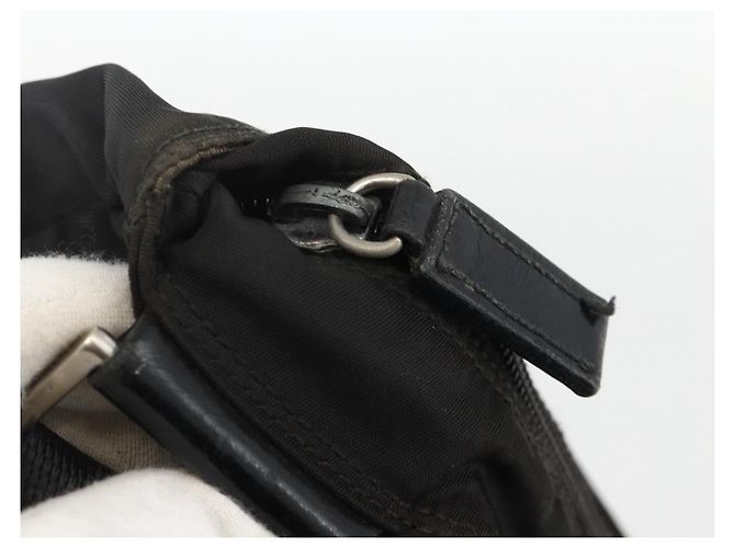 Borsa a Spalla PRADA Nylon Nero Argento Autentica YKZ307 - vista 10