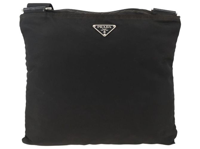 Borsa a Spalla PRADA Nylon Nero Argento Autentica YKZ307 - vista 13