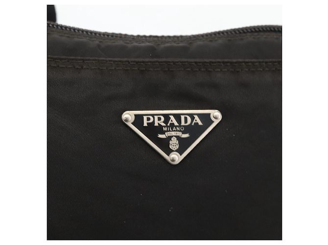 Borsa a Spalla PRADA Nylon Nero Argento Autentica YKZ307 - vista 18