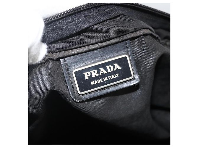Borsa a Spalla PRADA Nylon Nero Argento Autentica YKZ307 - vista 19