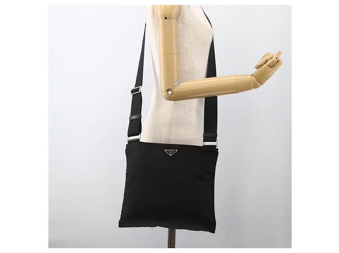 Borsa a Spalla PRADA Nylon Nero Argento Autentica YKZ307 - vista 22