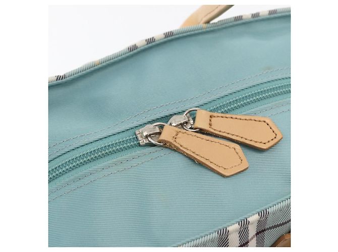 Burberry Nova Check Blue Label Handtasche aus Nylon hellblau silber authentisch bs34397 - Ansicht 10