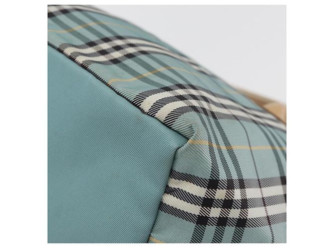 Burberry Nova Check Blue Label Handtasche aus Nylon hellblau silber authentisch bs34397 - Ansicht 14