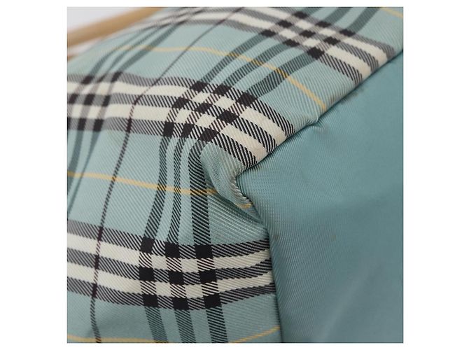 Burberry Nova Check Blue Label Handtasche aus Nylon hellblau silber authentisch bs34397 - Ansicht 15