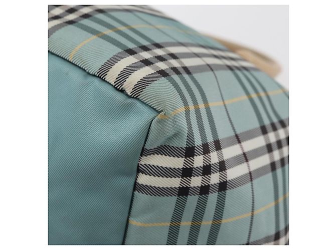 Burberry Nova Check Blue Label Handtasche aus Nylon hellblau silber authentisch bs34397 - Ansicht 16