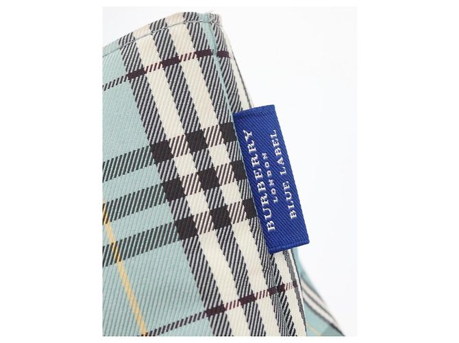 Burberry Nova Check Blue Label Handtasche aus Nylon hellblau silber authentisch bs34397 - Ansicht 17