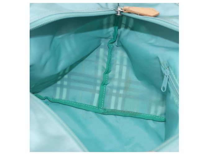 Burberry Nova Check Blue Label Handtasche aus Nylon hellblau silber authentisch bs34397 - Ansicht 20