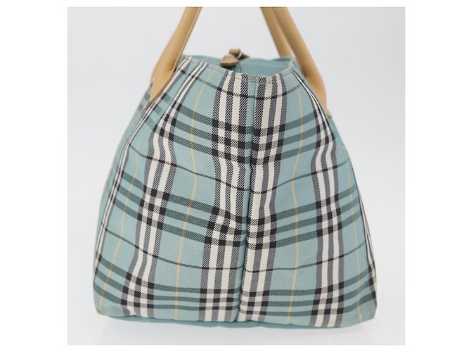 Burberry Nova Check Blue Label Handtasche aus Nylon hellblau silber authentisch bs34397 - Ansicht 3