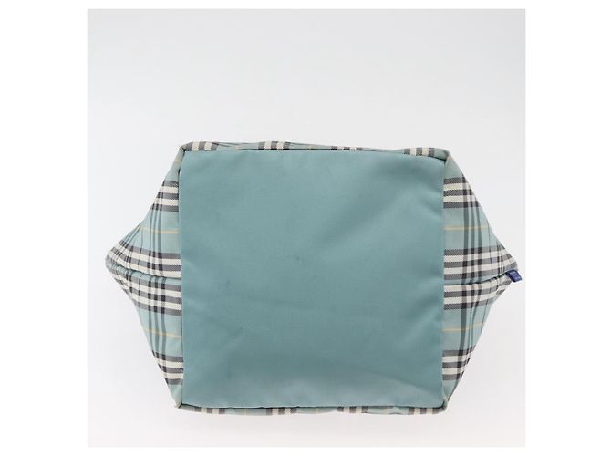 Burberry Nova Check Blue Label Handtasche aus Nylon hellblau silber authentisch bs34397 - Ansicht 5
