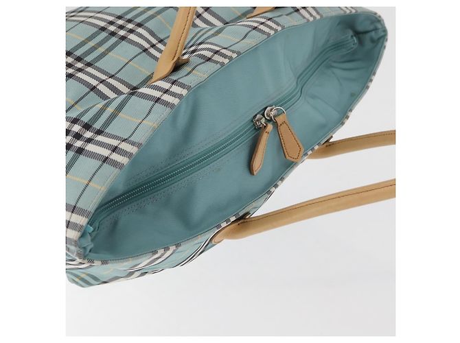 Burberry Nova Check Blue Label Handtasche aus Nylon hellblau silber authentisch bs34397 - Ansicht 6