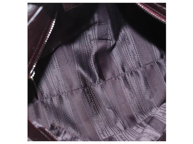 Salvatore Ferragamo Borsa Sofia Gancini in pelle 2 in 1 Bordeaux Argento Auth ARZ841 Bordò - vista 11