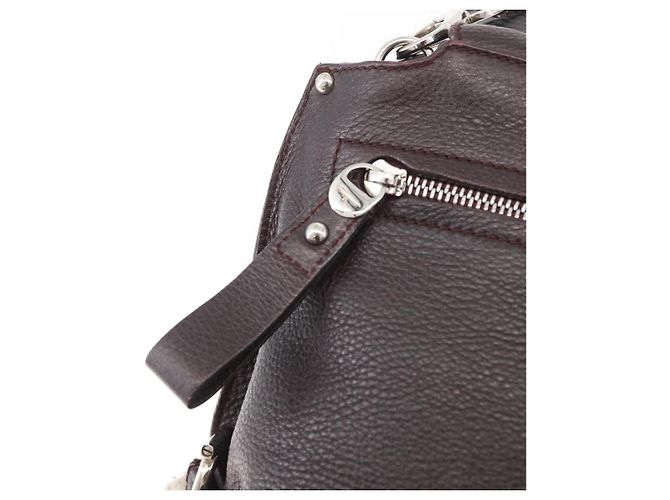 Salvatore Ferragamo Borsa Sofia Gancini in pelle 2 in 1 Bordeaux Argento Auth ARZ841 Bordò - vista 19