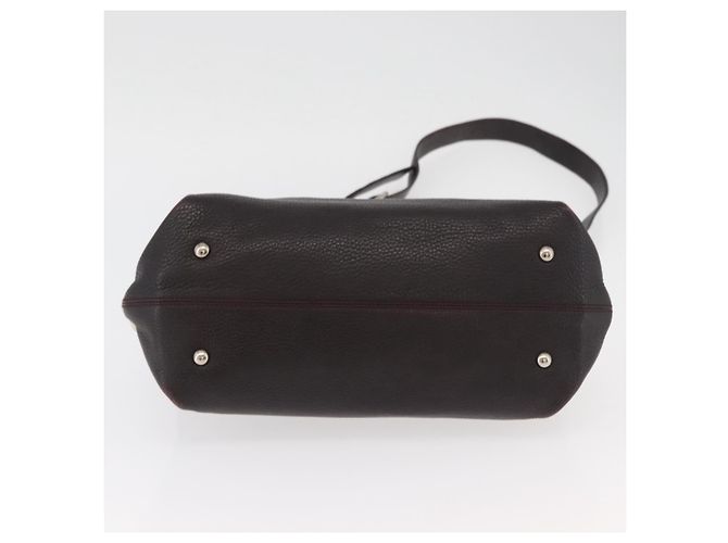 Salvatore Ferragamo Borsa Sofia Gancini in pelle 2 in 1 Bordeaux Argento Auth ARZ841 Bordò - vista 5
