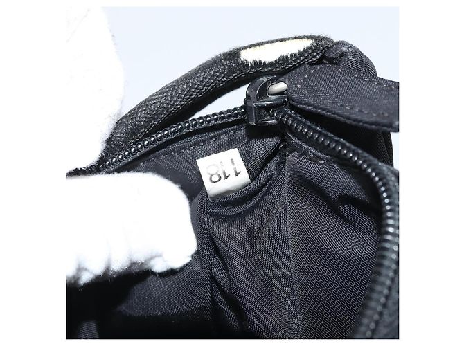 PRADA Borsa Pouch in Nylon Nero Argento Auth YKZ309 - vista 12