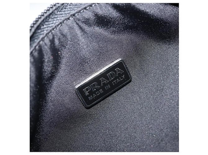 PRADA Borsa Pouch in Nylon Nero Argento Auth YKZ309 - vista 18