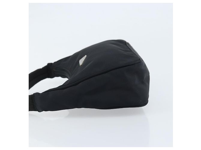 PRADA Borsa Pouch in Nylon Nero Argento Auth YKZ309 - vista 4