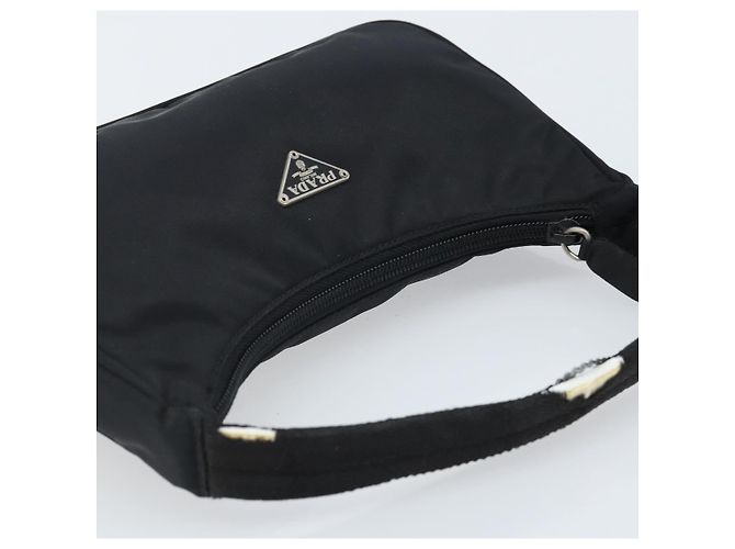 PRADA Borsa Pouch in Nylon Nero Argento Auth YKZ309 - vista 6