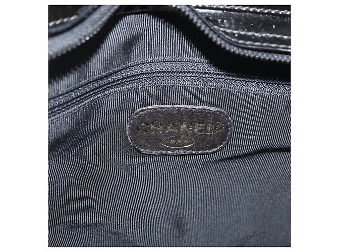 CHANEL COCO Borsa Tote in pelle lucida Nera Oro CC Auth BAZ868 Nero D'oro - vista 18