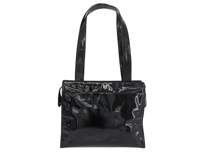 CHANEL COCO Borsa Tote in pelle lucida Nera Oro CC Auth BAZ868 Nero D'oro - vista 2