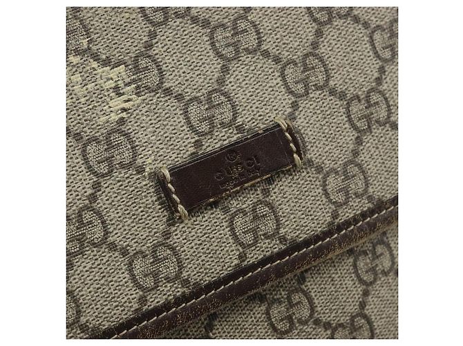 Gucci Borsa a Spalla GG Supreme PVC Beige Oro 223666 Auth YKZ033 D'oro - vista 18