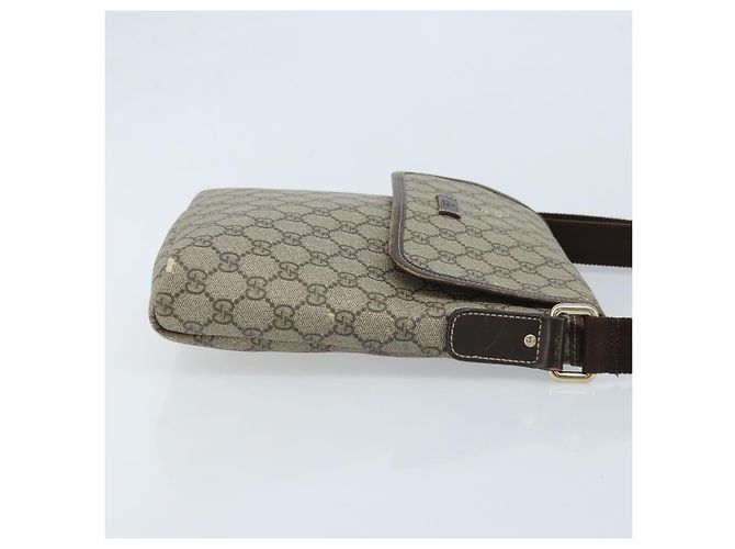 Gucci Borsa a Spalla GG Supreme PVC Beige Oro 223666 Auth YKZ033 D'oro - vista 3