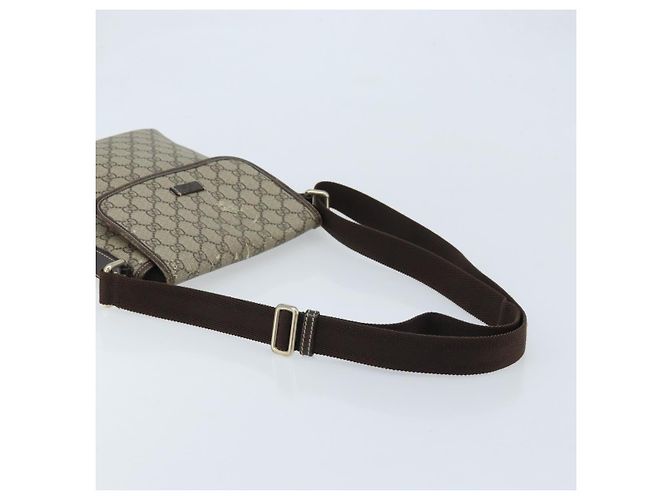 Gucci Borsa a Spalla GG Supreme PVC Beige Oro 223666 Auth YKZ033 D'oro - vista 7