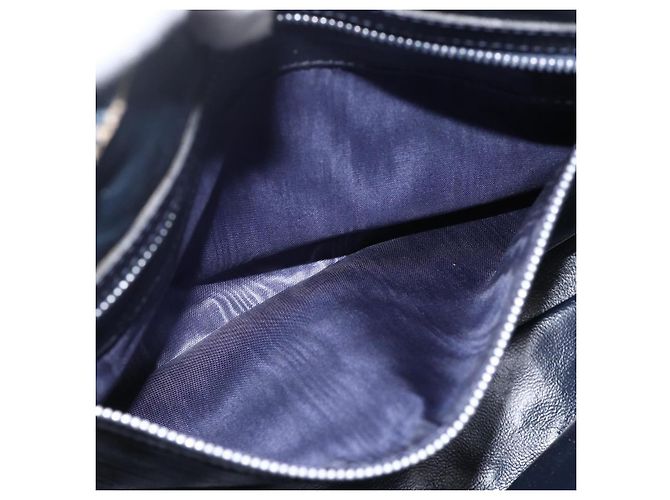 Borsa a Spalla Gucci GG Supreme Sherry Line PVC Blu Navy Oro Rosso Auth BAZ856 D'oro - vista 12