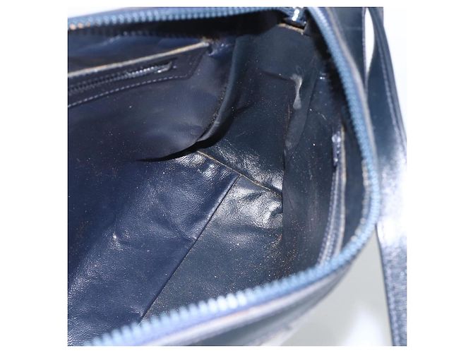 Borsa a Spalla Gucci GG Supreme Sherry Line PVC Blu Navy Oro Rosso Auth BAZ856 D'oro - vista 18