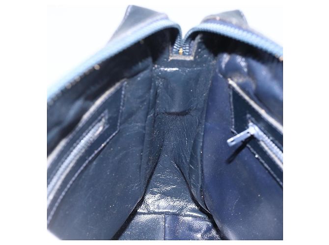 Borsa a Spalla Gucci GG Supreme Sherry Line PVC Blu Navy Oro Rosso Auth BAZ856 D'oro - vista 19