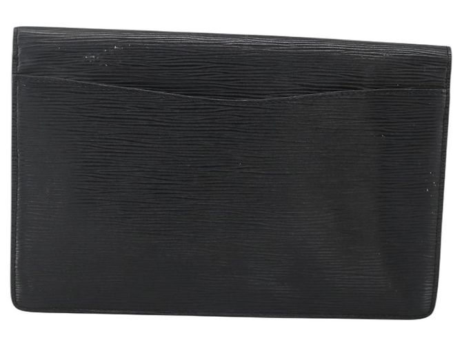 LOUIS VUITTON Clutch Epi Montaigne 27 Nero M52652 Auth LV ka3686 - vista 2