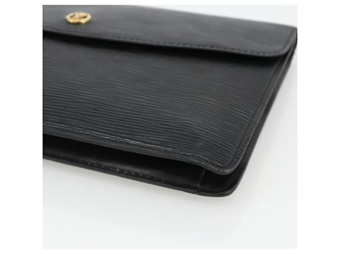 LOUIS VUITTON Clutch Epi Montaigne 27 Nero M52652 Auth LV ka3686 - vista 7