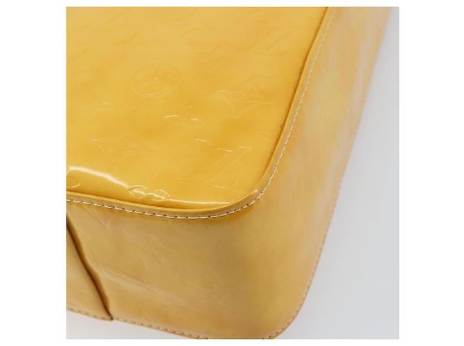 LOUIS VUITTON Borsa Tote Columbus Monogram Vernis Giallo Lime M91047 Auth AMZ001 D'oro - vista 16