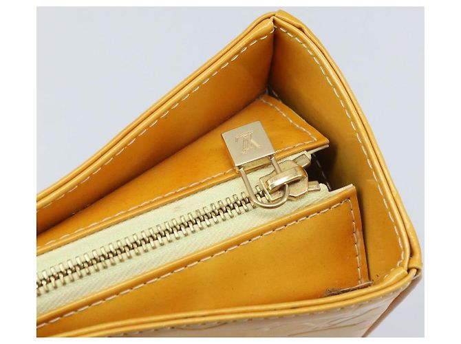 LOUIS VUITTON Borsa Tote Columbus Monogram Vernis Giallo Lime M91047 Auth AMZ001 D'oro - vista 18