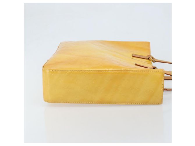 LOUIS VUITTON Borsa Tote Columbus Monogram Vernis Giallo Lime M91047 Auth AMZ001 D'oro - vista 3