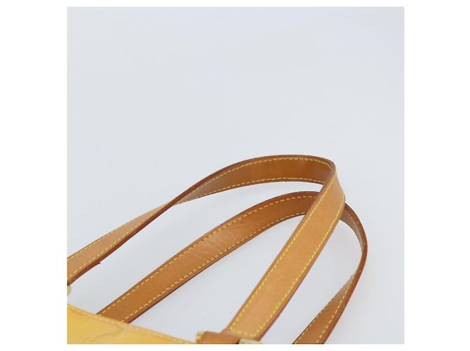 LOUIS VUITTON Borsa Tote Columbus Monogram Vernis Giallo Lime M91047 Auth AMZ001 D'oro - vista 8