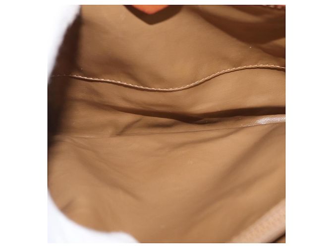 Céline Borsa a Spalla in Tela Macadam CELINE in Pelle PVC Marrone Oro Auth ka3754 D'oro - vista 11
