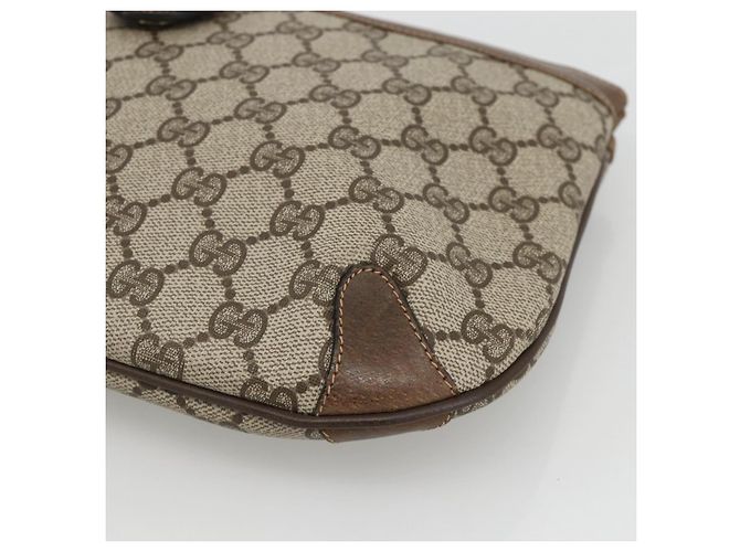 Borsa Sherry Line GG Supreme Web di GUCCI in PVC beige e oro 39 02 026 Auth ka3770 D'oro - vista 14