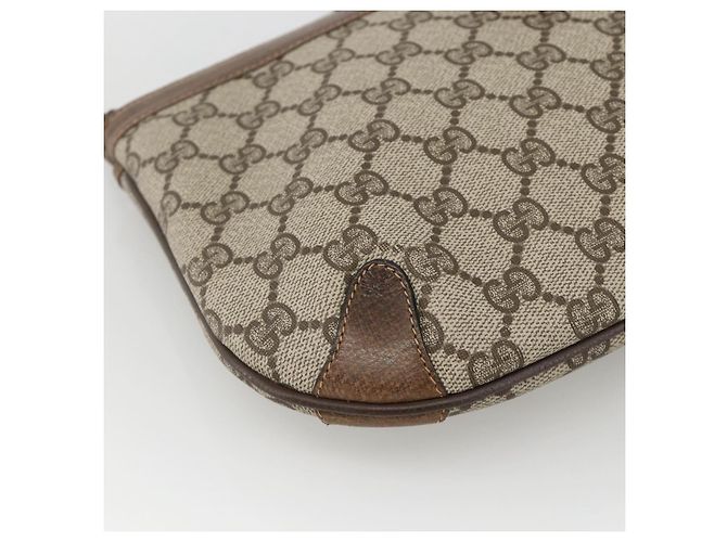 Borsa Sherry Line GG Supreme Web di GUCCI in PVC beige e oro 39 02 026 Auth ka3770 D'oro - vista 15