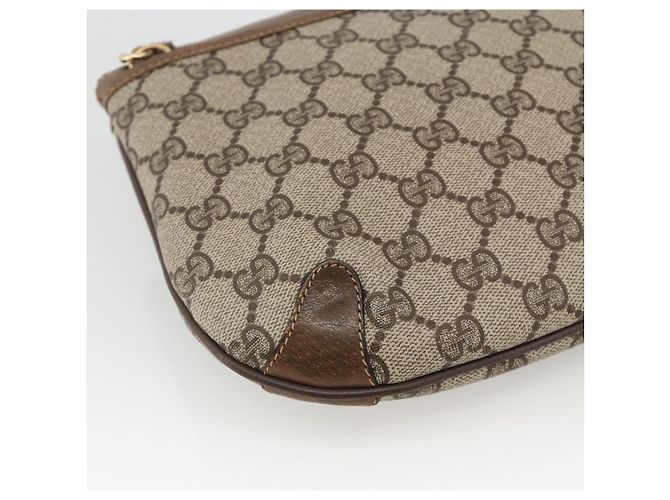 Borsa Sherry Line GG Supreme Web di GUCCI in PVC beige e oro 39 02 026 Auth ka3770 D'oro - vista 17